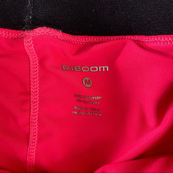 Riboom Woman’s Sz Medium Grey/pink Workout Fitness Running Shorts Double Layer. - Picture 11 of 12